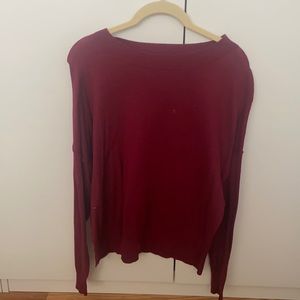 Red crew neck sweater